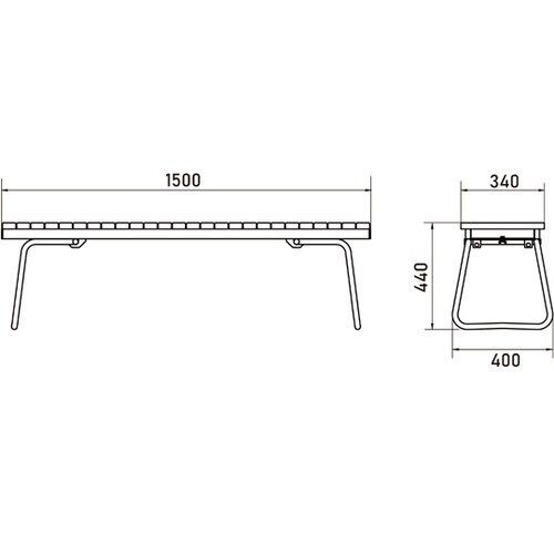 ベンチ YB−169L−PP