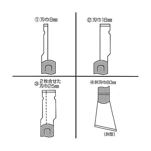 9・16・25・60x250mm スクレ