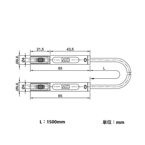 1500mm テストリード 黒 EA70