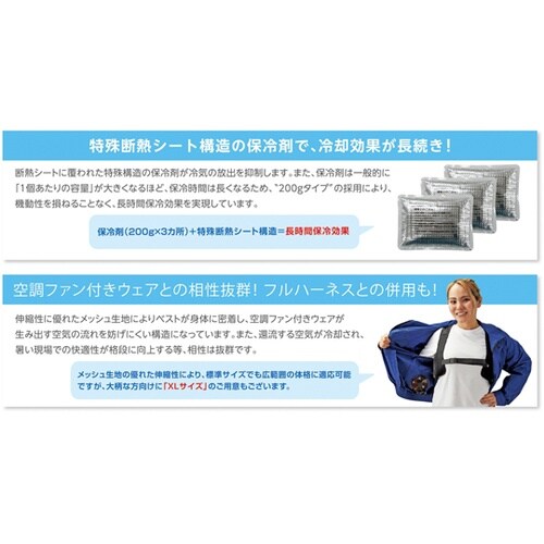 ピタッと冷却ベスト 標準パッケージ ブラ