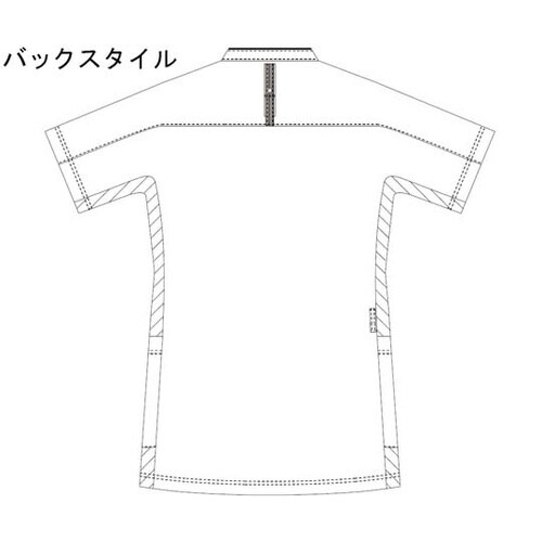 スクラブジャケット半袖(男女兼用)M ホ