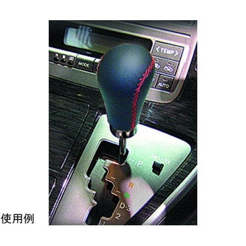 ATシフトノブ 本革×赤ステッチ KS−