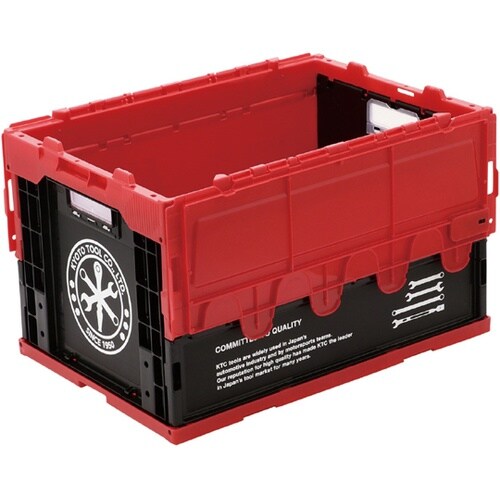 KTC折り畳みコンテナ 容量50L レッ