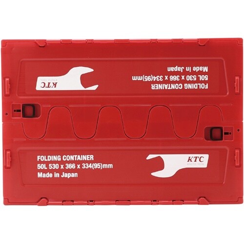 KTC折り畳みコンテナ 容量50L レッ