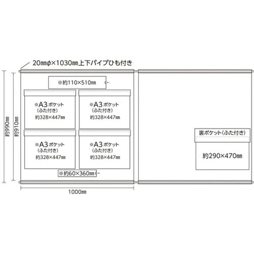 工事管理用幕(フリー掲示板) A3×4