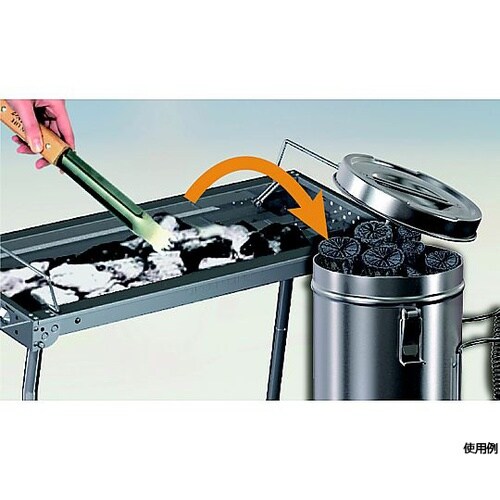 ステンレス火おこし兼用火消しつぼ HOT