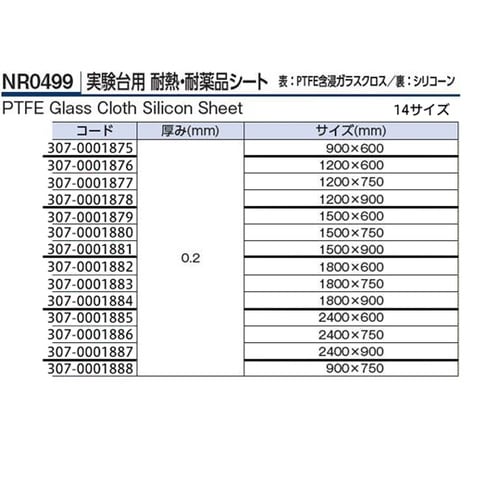実験台用耐熱・耐薬シート 0.2×180