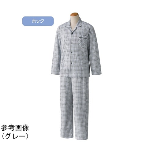 紳士ホックパジャマ ブルー L 8006