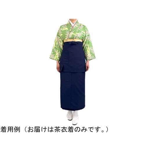 雲取花柄 茶衣着 上 グリーン M K3