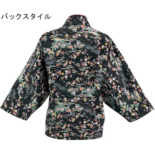 友禅調小紋 茶衣着 上 ブラック M O