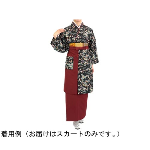 茶衣着 スカート エンジ L OD222