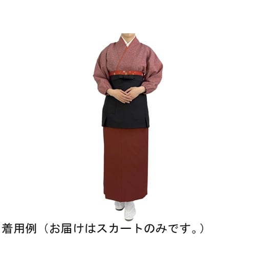 茶衣着 スカート エンジ L OD222