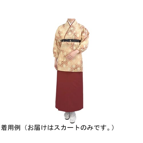 茶衣着 スカート エンジ L OD222