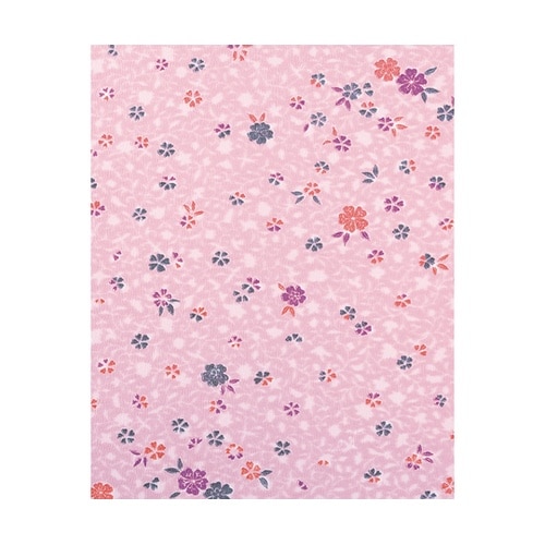 透かし文様に花柄 茶衣着 上 ピンク M