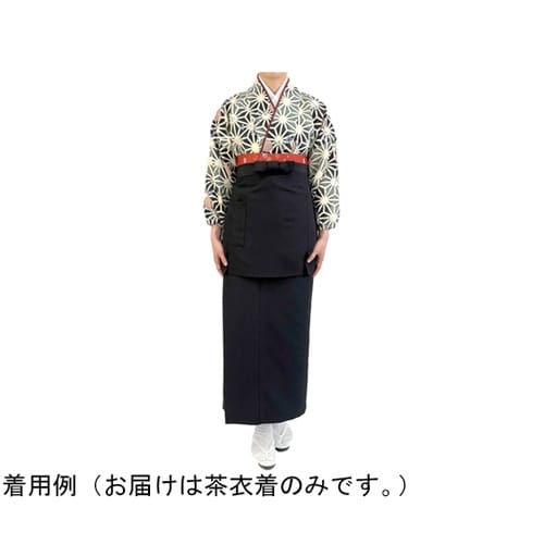 麻の葉ぼかし 茶衣着 上 ブラック M