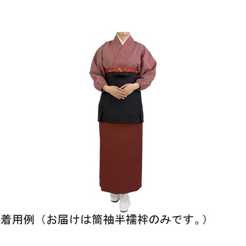 着物・茶衣着用 筒袖半襦袢 上 ホワイト