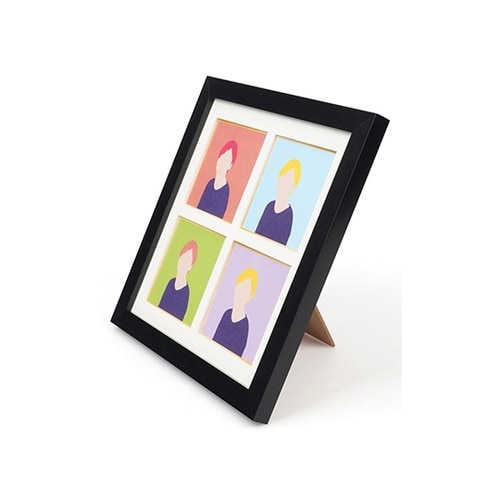 PCスクエア まめ色紙フレーム 4窓タイ