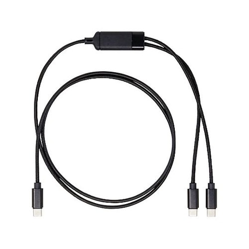 USB−C二股充電ケーブル PD100W