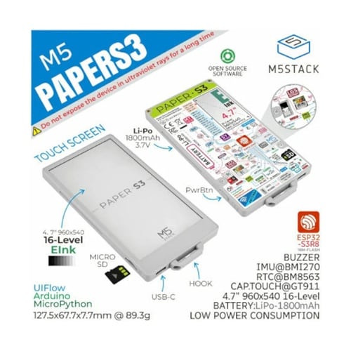 M5PaperS3 ESP32−S3搭載
