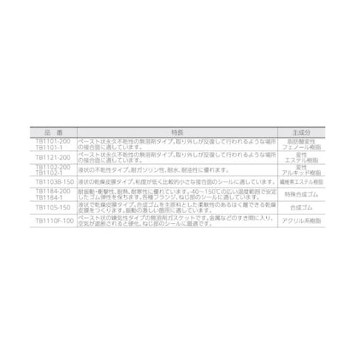 液状ガスケット TB1184 工業用シー