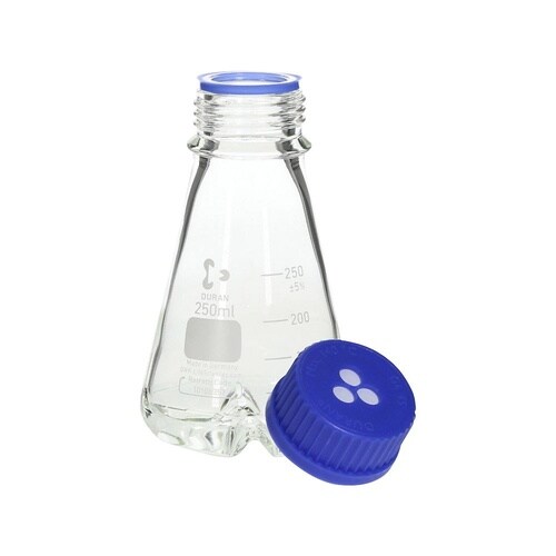 ねじ口振盪三角フラスコ 下部バッフル付