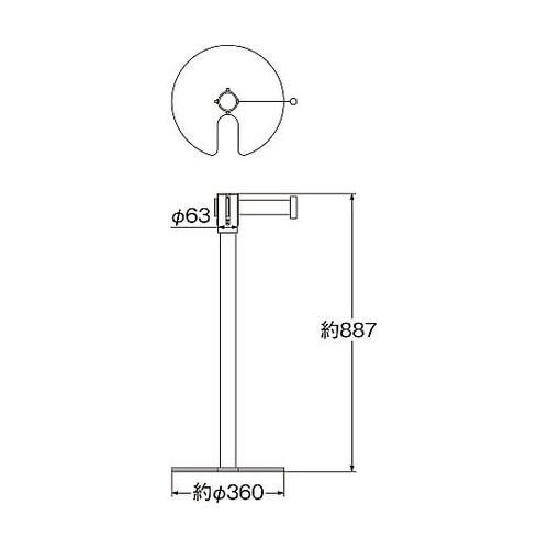 ガイドポールIB−90 BL(ブルー)