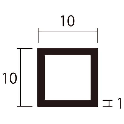 角パイプ1m1.0×10×10銅4本