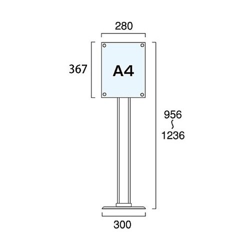 CAS−A4T アクリルスタンド A4縦