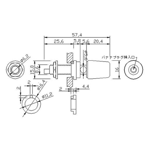 CP−236−1クロ スピーカー端子 黒