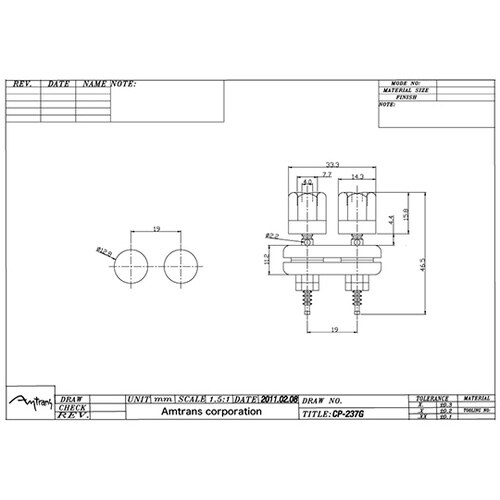 CP−237G スピーカー端子