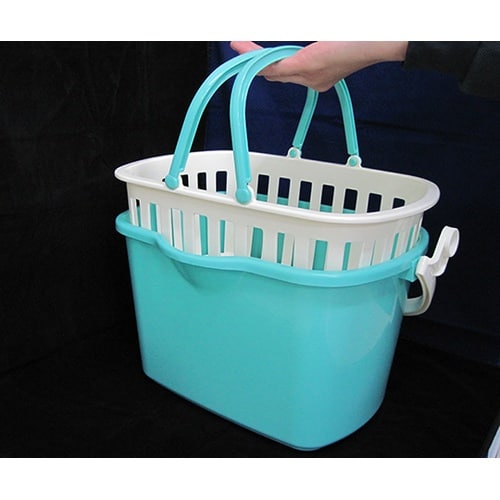 水切り付バケツ 10L アクア 2609