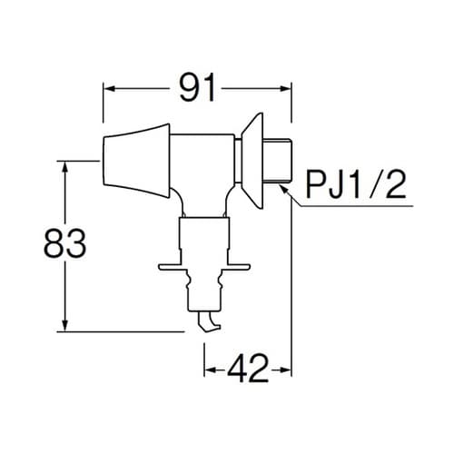 JY1432TV13 洗濯機用送り座水栓