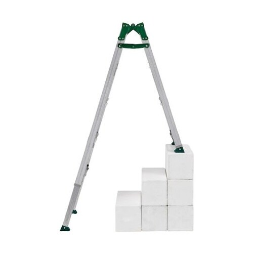高段差用伸縮脚付きはしご兼用脚立 天板高