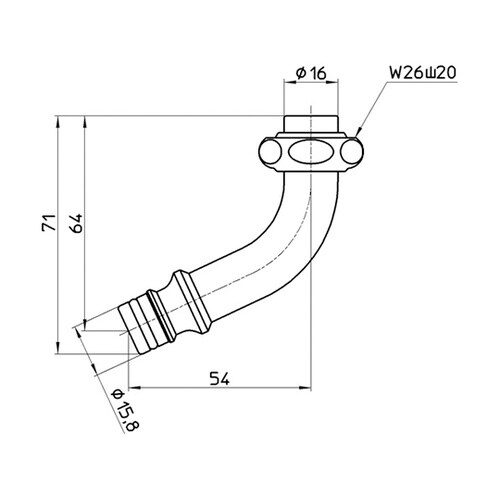 PY12664X16 散水用ホームパイプ