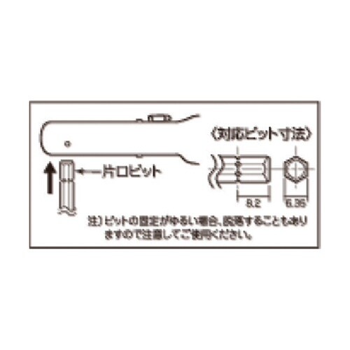 薄型ビットタイプラチェットレンチ 最大締