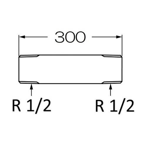 水道配管用給水管 全長300mm 呼び径