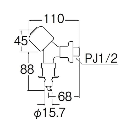Y143CTV113 洗濯機用送り座水栓