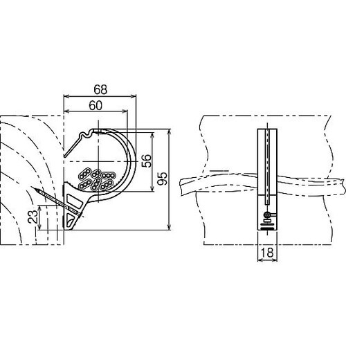 木材用ケーブル支持具 1セット(10個入