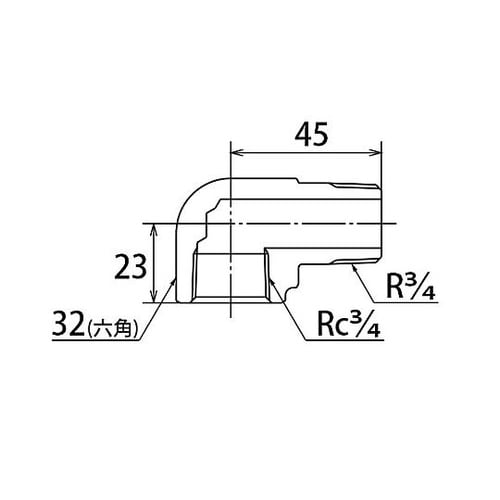 R3/4”xRc3/4” エルボ EA1