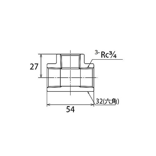 Rc3/4” 内ねじチーズ EA141A
