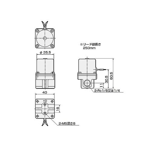 AC100V・Rc1/4”(3.00mm