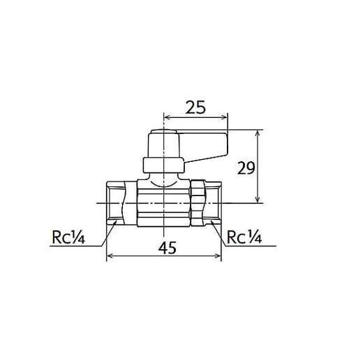 Rc1/4” ミニボールバルブ EA42