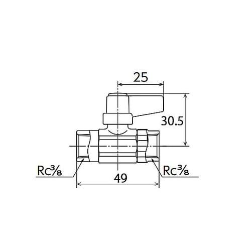 Rc3/8” ミニボールバルブ EA42