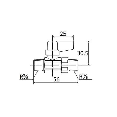 R 3/8” ミニボールバルブ EA42