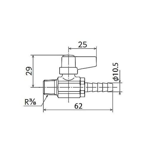 R 3/8”x 10.5mm ミニボール