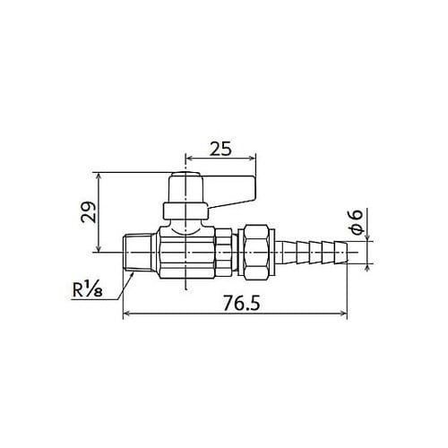 R 1/8”x 6.0mm ミニボールバ