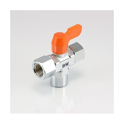Rc 1/4” ミニボールバルブ(3方)