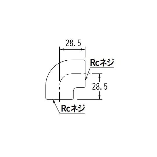 Rc3/4”xRc3/4” 給水管エルボ