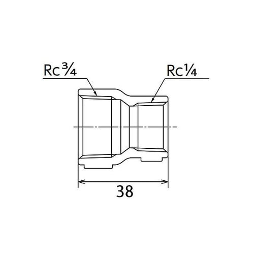 Rc 3/4” x Rc 1/4” 異径