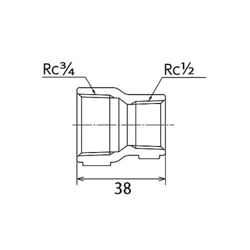 Rc 3/4” x Rc 1/2” 異径